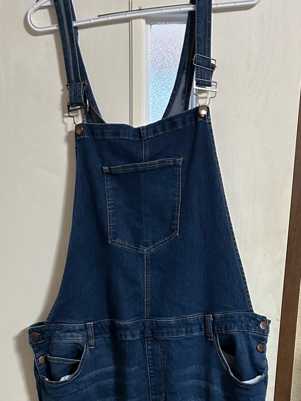 Denim Overalls in Dark Blue
